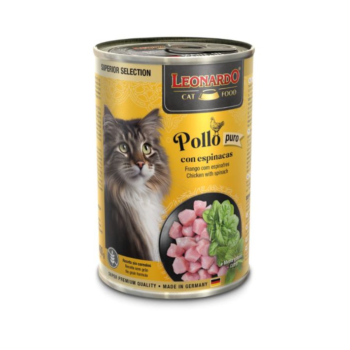 Leonardo Selección Superior Pollo con Espinacas 400 grs