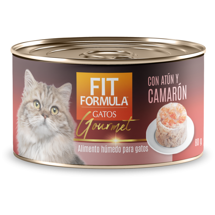 Fit Lata Gourmet Gatos Atún y Camarón 80 gr