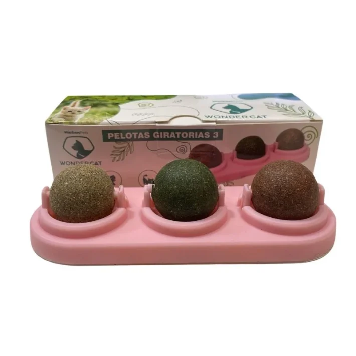 Pelotas Giratorias Triple Sabor para Gato