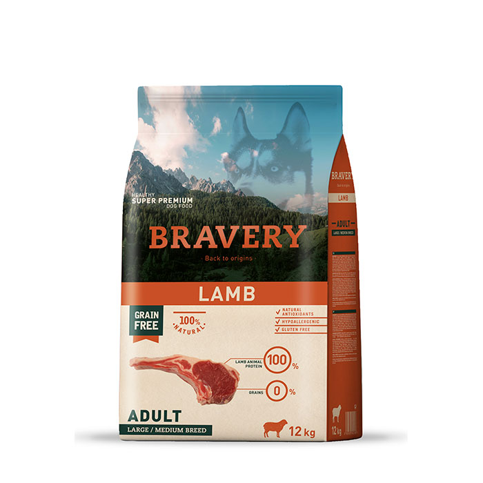Bravery Lamb Adulto Rz Mediana/Grande 12 kg